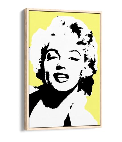Tableau Marilyn Monroe en toile premium et cadre chêne clair durable