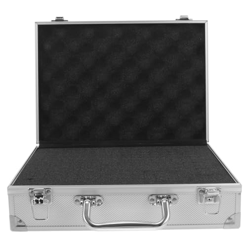Gadpiparty Aluminum Toolbox Storage Case for Men Rolling Tool Box Aluminum Briefcase Hard Storage Boxes - Main Image