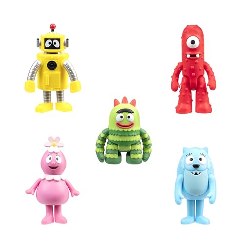 Jazwares Yo Gabba Gabba! Friends - Includes Articulated Figures—Muno, Foofa, Plex, Toodee, & Brobee - Toys for Kids and Preschoolers, Ages 3+