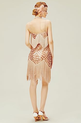 BABEYOND Women's 1920s Flapper Dress V Neck Slip Dress Roaring 20s Great Gatsby Dress for Party2