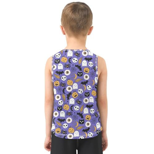 Boys Halloween Tank Tops Kids Sleeveless T Shirts Quick Dry Sport Workout Active 3-15 Years3