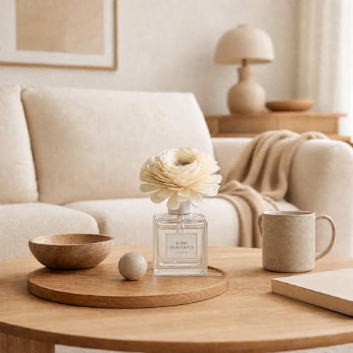 Set de 7 varillas con flores de madera para difusor ambiental miniatura 6