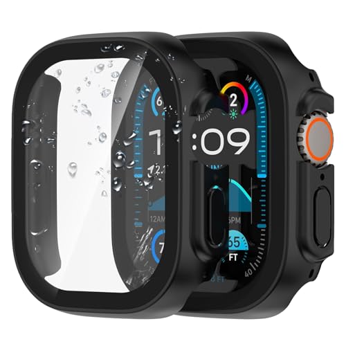 FINEEN �A�b�v���E�H�b�` �h�� �J�o�[ Series Ultra3/2/Ultra/11/10/9/8/SE3/SE2/SE/7/6/5/4 49mm ��̌^ �V�f�U�C�� 3D���p�G�b�W �����^ PC+�K���X�f�� �����ߗ� ���ϋv �S�ʕی� �����ȒP