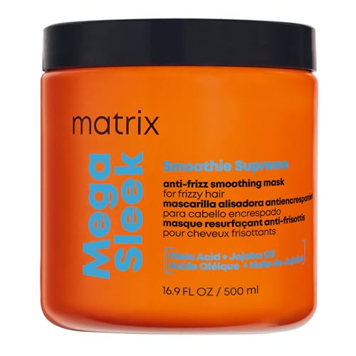 Matrix Mega Sleek Smoothie Supreme Mask - 96H Frizz Control 12x Hydration and Enhanced Shine 16.9 Fl Oz