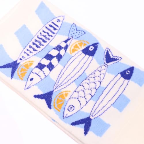 Image of THELA GAADI 100% Combed Cotton Funky Printed Socks for Girls & Women, Cute & Quirky Low Cut Ankle Length Socks, Odour Free, Breathable, Free Size, Pack of 2 Pairs
