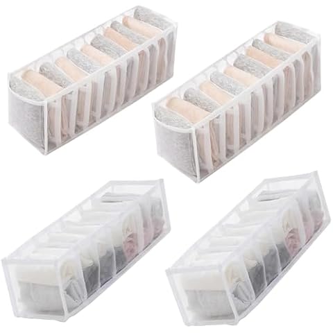 4Pcs Foldable Drawer Organiser for Underwear Cover