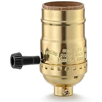 3 Way Lamp Socket Replacement, E26 Threaded Base, Turn Knob for Low ...