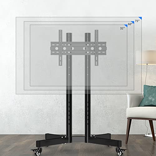 Soporte rodante para TV 32-75 pulgadas, móvil y ajustable miniatura 1