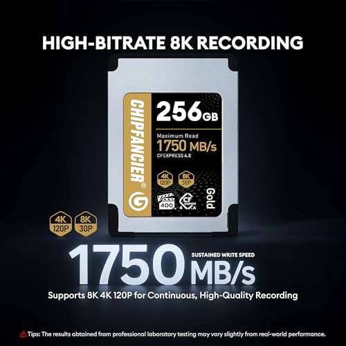 Image of 256GB CFexpress 4.0 Type A Card Up to 1750MB /s Read Speed & 1750MB /s Write Speed Type A Memory Card for RAW 4K /8K Video Recording Compatible with Sony Alpha Sony FX Cameras Gold