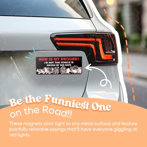 Image of Yoppix 10PCS Funny Car Bumper Magnet, New Driver Magnet Prank Magnetic Sticker for Car Truck Metal, Hot Girls Hit Curbs New Driver Please Be Patient Waterproof Reusable