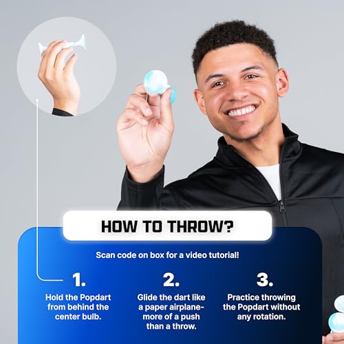 Popdarts Original Game Set (Purple and Yellow) - Indoor, Outdoor Suction Cup Throwing Game - Competition with a POP