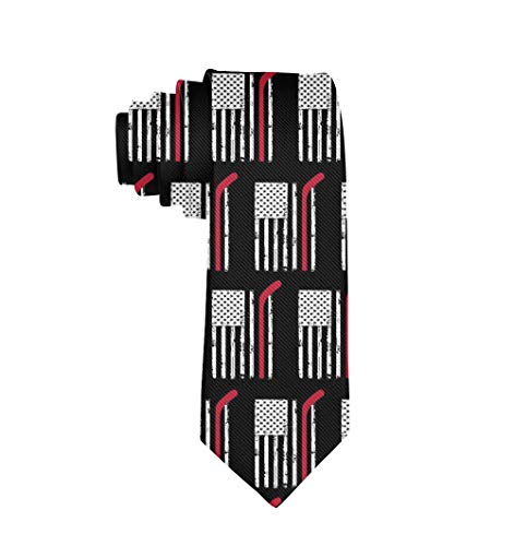 image for YongColer Teens Skinny Neckties American Flag Hockey Novelty for Unifo