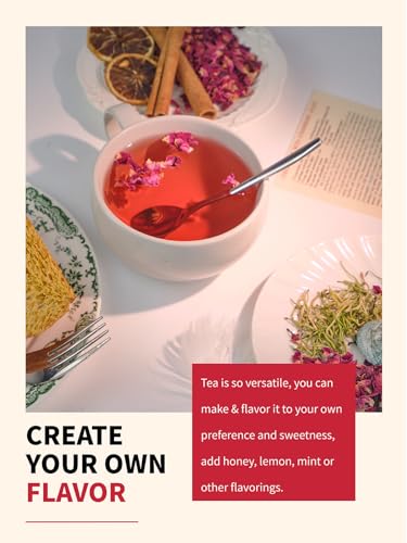 Image of TeeLux Rose Petals Tea, Food Grade Dried Rose Flowers, Caffeine Free 2.82oz