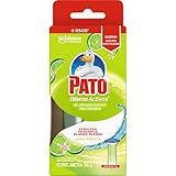 Pato Discos Activos para Inodoro, Gel Limpiador Continuo para Sanitarios, Aroma Lima Fresca, Cont. 1 Aplicador de 6 Usos,...