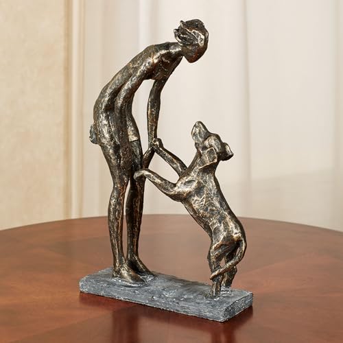 Escultura de Mesa Perro en Resina Texturizada miniatura 2