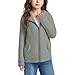 Piuwrlz Girls Fuzzy Fleece Jacket Casual Sherpa Full-Zip Winter Warm Coat d Faux Fur Jackets Outwear 5-14 Years girls fall fashion Gray