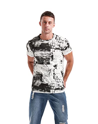 KLIEGOU Mens Hipster Hiphop Tees - Fashion Print T-Shirts2