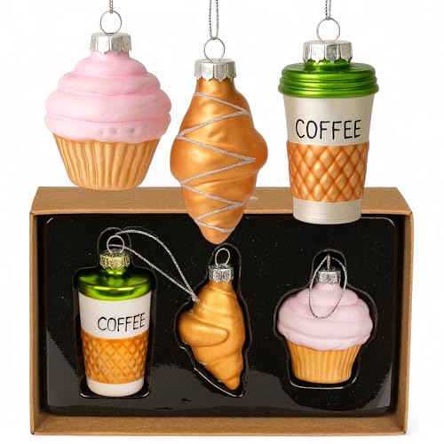 MIJOMA Glas Weihnachtsbaumschmuck 3er Set - Ausgefallene...