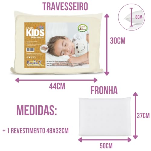 Travesseiro Nasa Visco Elástico Kids 3 Peças - Extra Macio