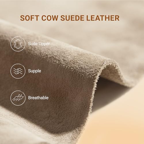 Women's Genuine Suede Fuzzy Slippers - image 5