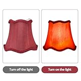 Set of 3 Fabric Lampshade E14/E27 Modern Minimalist Clip On Light Shade for Table Lamp Candle Chandelier Light Wall Light Home Decoration (Red) - Image 3