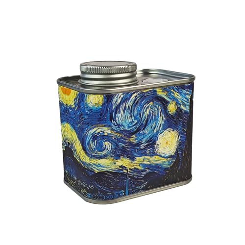 YTtkku Practical Kitchen Essential Airtight Coffee Canister with Tinplate Texture and Freshness Tracking, Vintage Kitchen Storage Jar