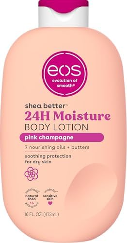 eos Shea Better 24H Moisture Body Lotion- Pink Champagne, 16 fl oz