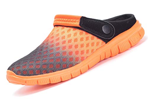 Gaatpot Sabot Femme Mules Homme Sandales Plage Léger Chaussures de Jardin Été Pantoufles,orange,38EU
