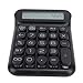 LUCKDANO Calcolatrice Meccanica Blue Switch 24 con il Display LCD 15 Angolo Ergonomico per gli Studenti di Affari di Ufficio (BLACK) immagine