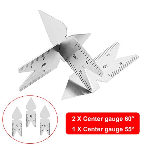 Frienda NA 6 Pieces Thread Pitch Gauges Measure Tool Set Stainless Steel Screw Thread Cutting Gauge thumb #4