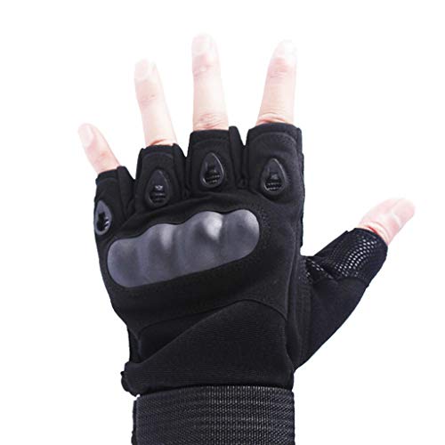 oshhni 3 Pares de Luvas de Meio Dedo Lutam Contra Luvas de Fitness Antiderrapantes para