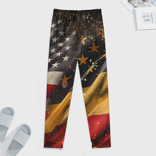 A-mericans And German Flags Pajama Pants Men Pj Bottoms Sleepwear Lounge Pant3