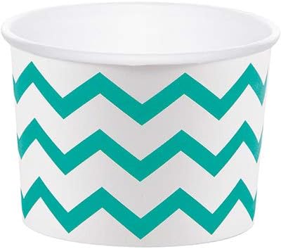 Creative Converting Club Pack Party Decorations Teal Lagoon Colored Paper Treat Cups, Box of 72 Treat Cups