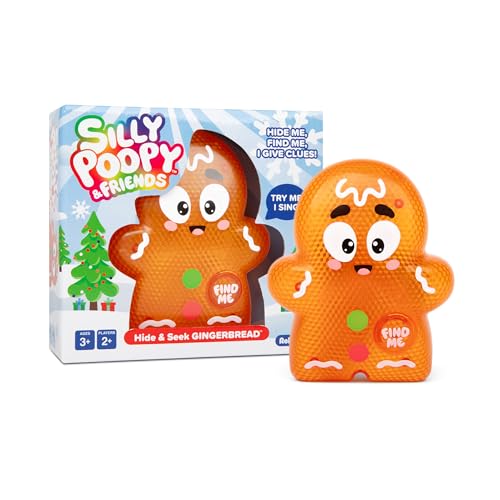 Silly Poopy & Friends Hide & Seek Gingerbread by Relatable The Kid-Friendly Hide & Seek Game Great Kids Games Includes 1 Silly Gingerbread That Sings Ideal for Toddler Toys and Education