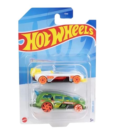 Image of Hot Wheels 2 Cars Pack Electro Silhouette and Nitro Tailgater Die-Cast Vehicle by Small CLAP for 3 Years & Above (WhiteGreen)