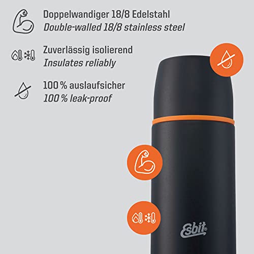 Esbit Stainless Steel Vacuum Flask With Double-Wall Insulation And Drinking Mug Lid - 0.75 Liter #TOP1