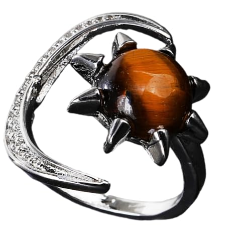 Handcrafted Crystal Star Moon Jewelry Hypoallergenically Ring For Women Girls