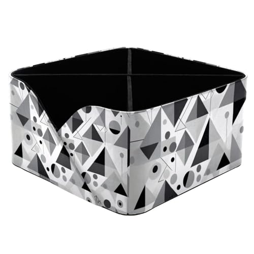 Porte-stylo rectangulaire gris géométrique abstrait pour bureau