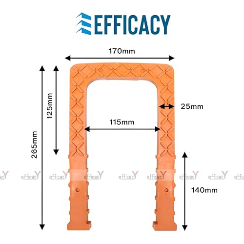Image of Efficacy PVC Foot Steps Suitable for Under Construction Sites, UG Sump Tank, Swimming Pools, Over Head Tanks & Man Holes | Industrial Foot Steps Underground Water Tank use Size-10mm - 5Pc