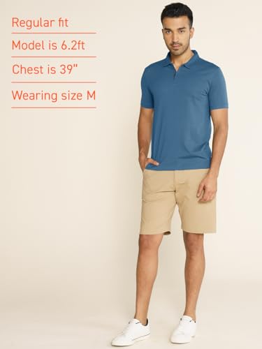 Image of DAMENSCH Constant Men's All-Degree Thermoregulating Pique Contrast Neck Polo T-Shirt