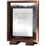 Marco de fotos acrílico de doble cara de madera maciza para pintura china, caligrafía, expositor, hecho a mano, decoración de estilo chino con visión transparente de teca (nogal negro-S)