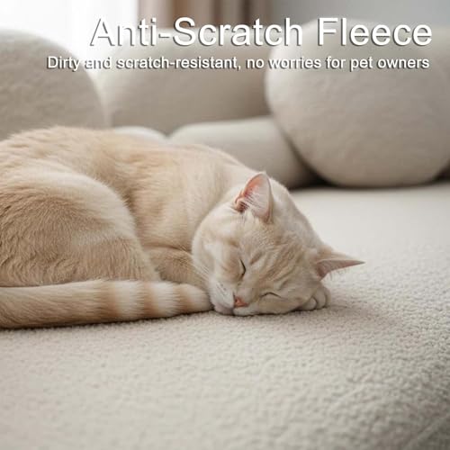 SSC SATISUNCASA 69" Compact Curved Sofa for Small Spaces & Apartments, Japandi Style Boucle Couch, Minimalist 2-Seater Sofa with Solid Wood Frame, Modern Living Room Couch with Pillows