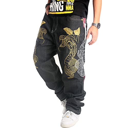 Baggy Jeans for Men Loose Fit Skateboard Pants Street Hip Hop Jeans