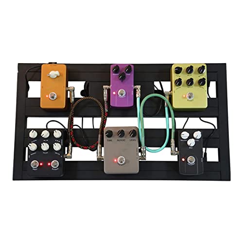 Qonia Guitar Pedalboard Guitar Effect Pedal Board Aluminum Pedalboard With Carrying Bag Effect Pedal Plate,Medium Size #TOP4