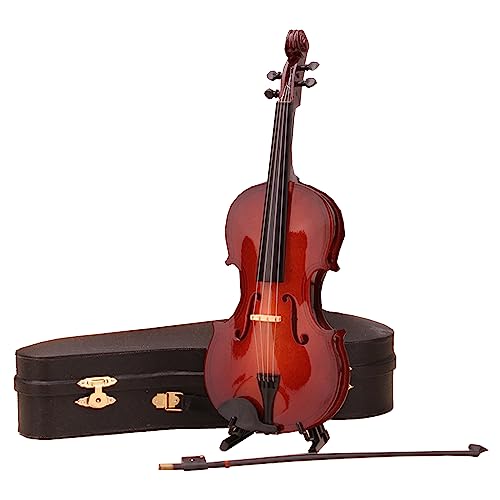 Modèle de violon miniature - Accessoire de maison de poupée - Mini instrument de musique pour décoration - Jouet