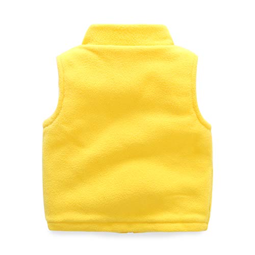 Ohrwurm Kids Fleece Vest for girls Jacket Solid Color Full Zip Warm Sleeveless Outwear Coat Light Pink 7-8 Years3