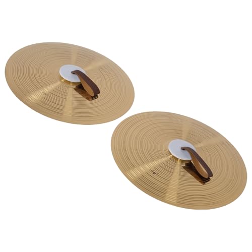 Walfront Platillos de Mano de 16 Pulgadas Tambor de Aleación de Alta Dureza para Actuaciones de Músicos, Calidad de Sonido Superior, Diseño Fácil de Sostener para Principiantes y Profesionales