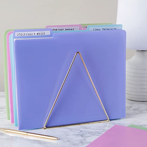 24 Pack Plastic Poly File Folders With 1/3 Tabs And Stickers For Organization, School And Office Supplies, 4 Colors ( 11.6 X 9 In) #TOP1