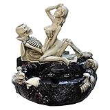 Halloween Skull Sexy Man Ashtray Large Cigarette Ashtray Stand Use as Outdoor Indoor Cool Resin Decoration Gift for Father Boyfriend Lady Girl Women by LLAMEVOL