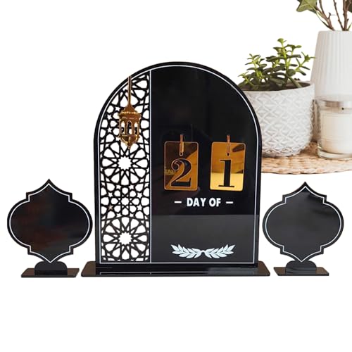 Holiday Countdown Calendar,Middle Eastern Holiday Desktop Countdown Ornament - Acrylic Advent Decorations - For Home Desk Mantel